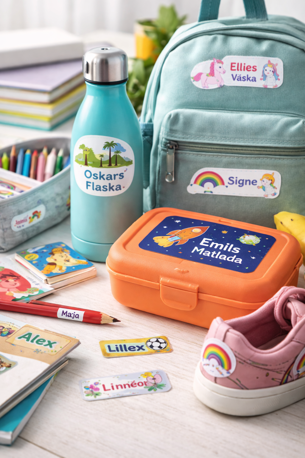Personliga klistermärken till barn – en rolig och praktisk lösning